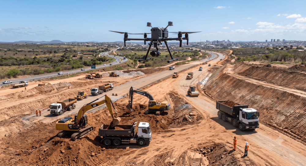Acompanhamento de obras com time-lapse